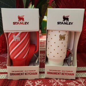 Stanley Holiday 2025 Ornament, Keychain Lot - Candy Cane & Frost, Tumbler